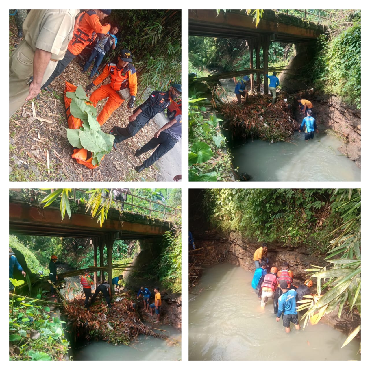 Membersihkan sampah di Saluran Induk Boro, menemukan Mayat