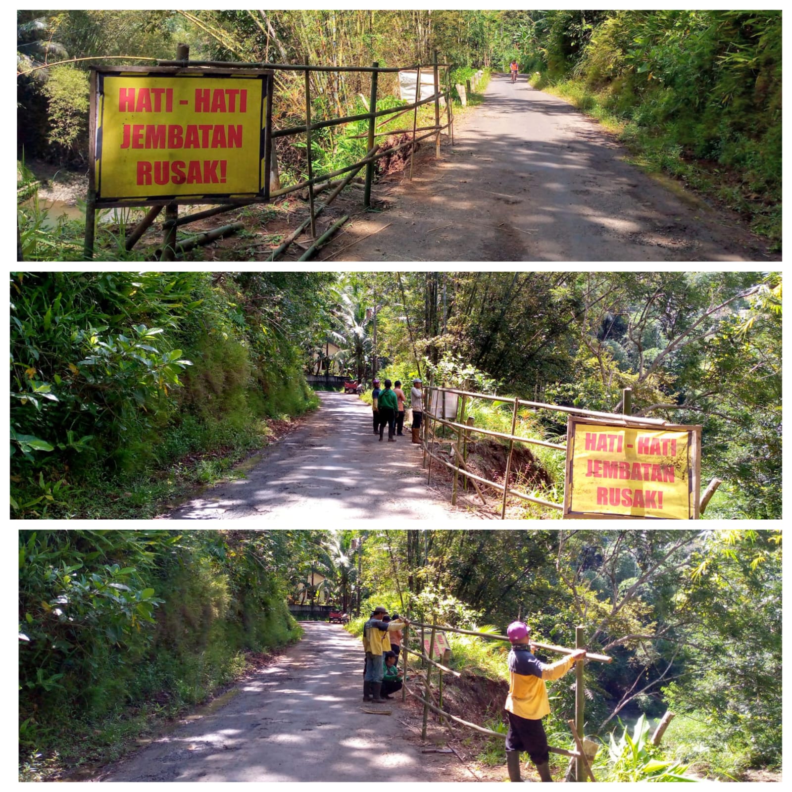 Pemasangan Rambu2 dan Pagar Pengaman di Ruas Jalan Soko - Semagung