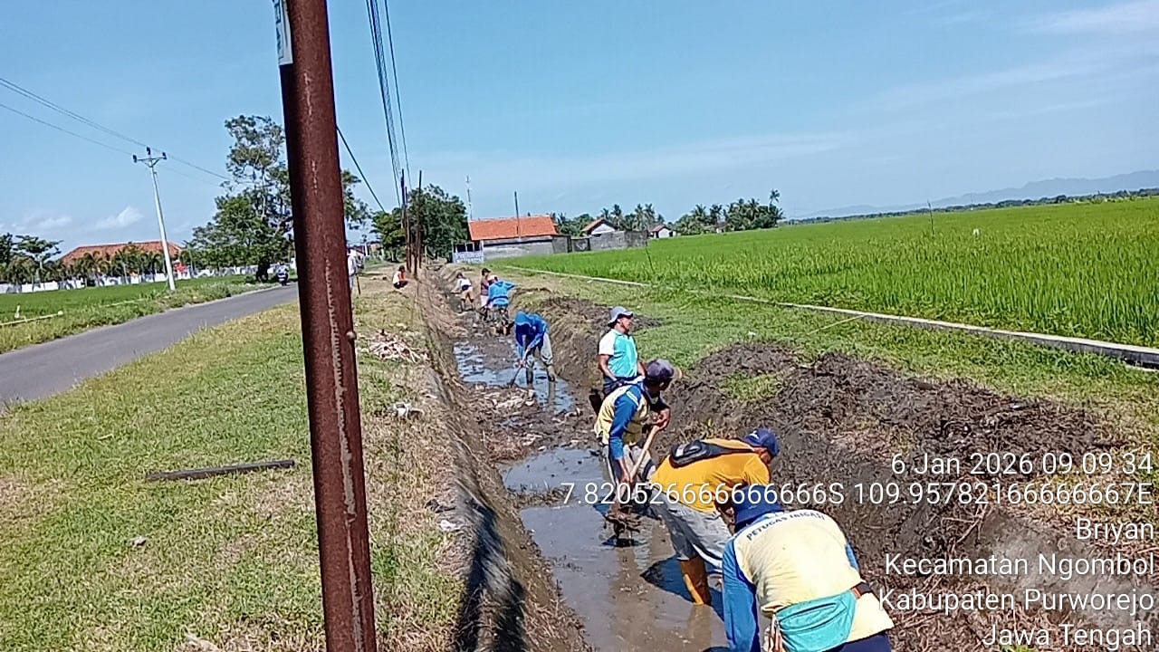 Pemeliharaan Saluran Irigasi di Kemantren Purwodadi 3