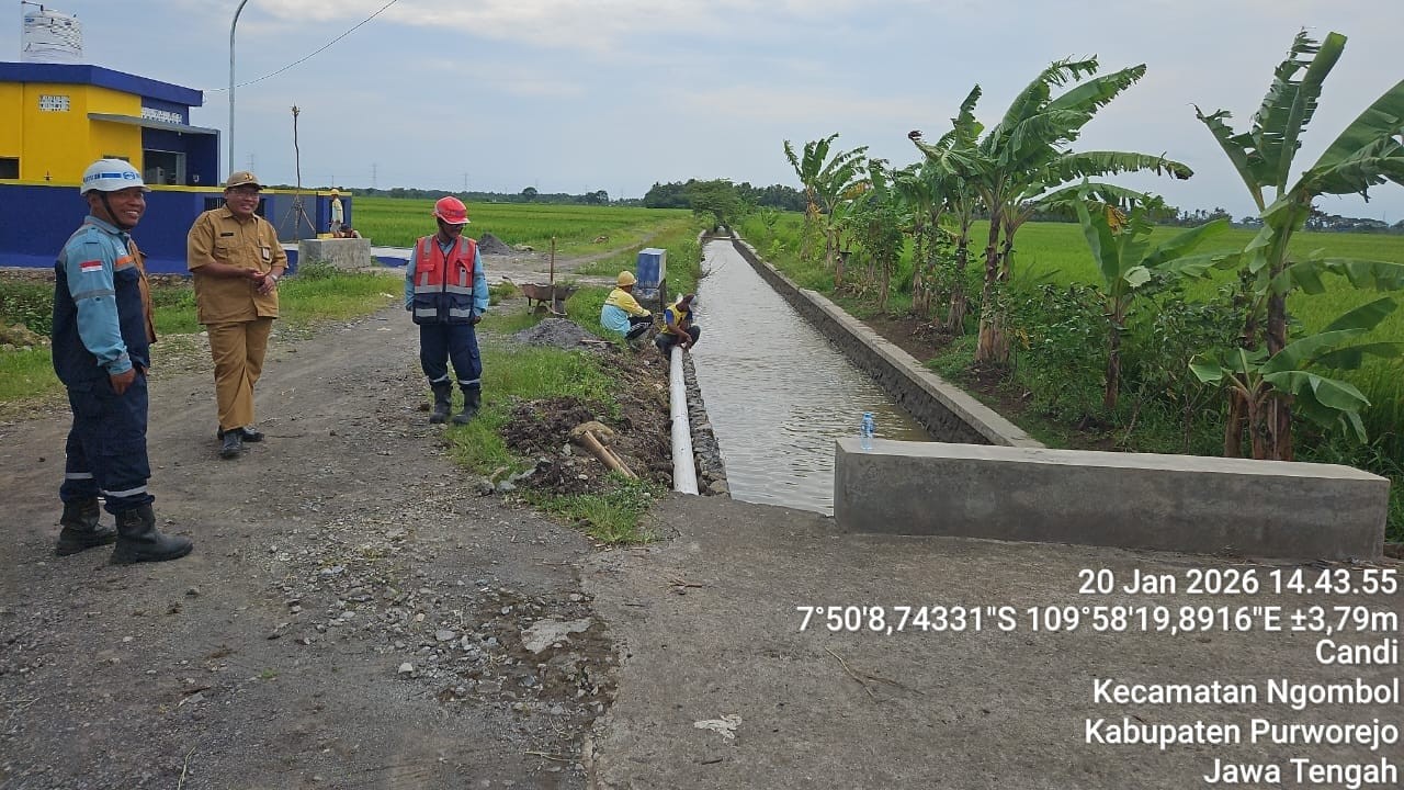 DPUPR Kabupaten Purworejo Laksanakan Monitoring Pembangunan Sumur Bor JIAT Program BBWS Serayu Opak di Desa Candi