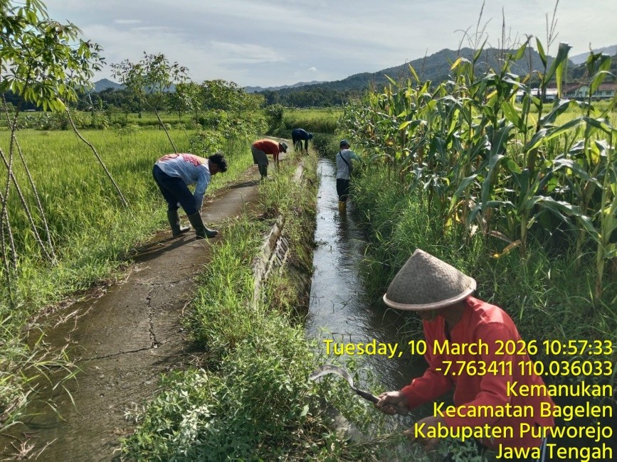 Pemeliharaan Rutin Saluran Irigasi DI Kedungkidang
