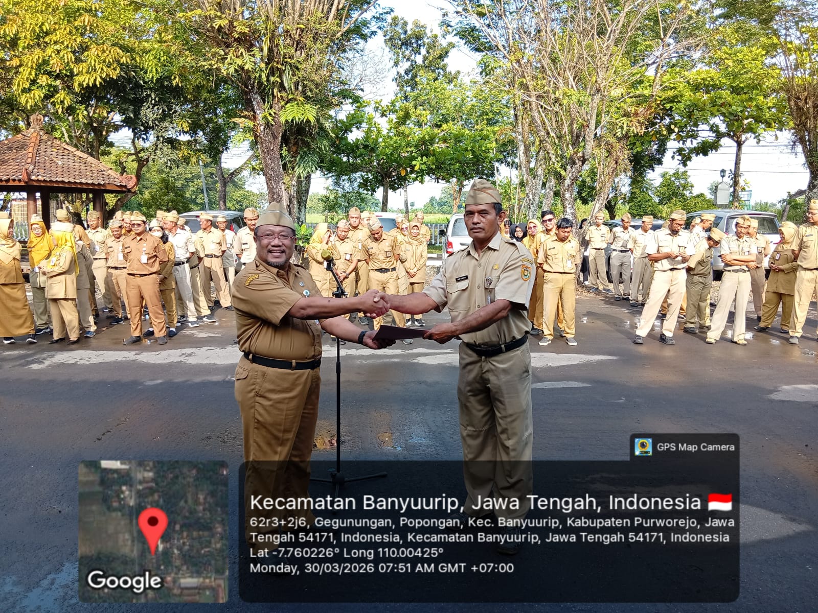 Apel Pagi Rutin dan Penyerahan SK Pensiun