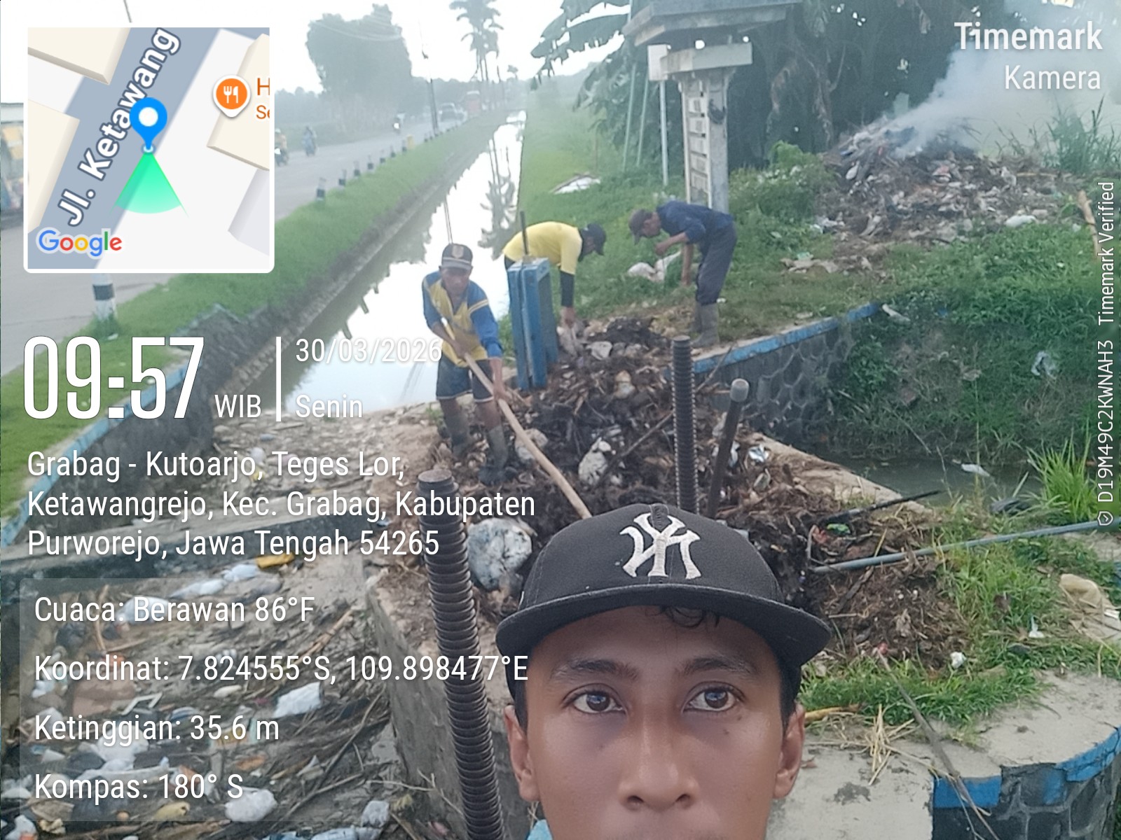 UPT PJI Wilayah Kutoarjo Bersihkan Sampah di Saluran Dungus untuk Cegah Banjir