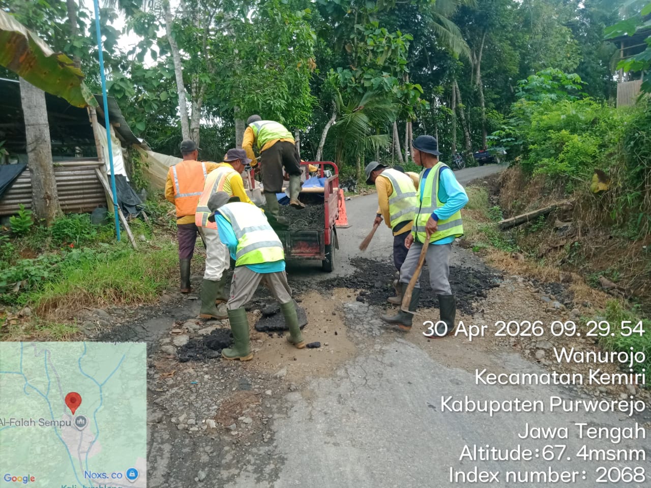 Pemeliharaan Rutin di ruas Kalimeneng Purbayan oleh UPT PJI Wilayah Kemiri