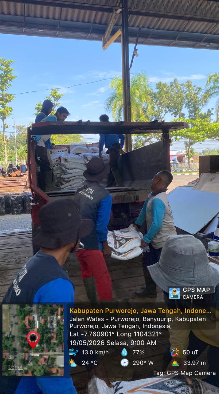 UPT PJI Wilayah Kutoarjo Mengambil Asbuton untuk Penanganan Darurat Jalan