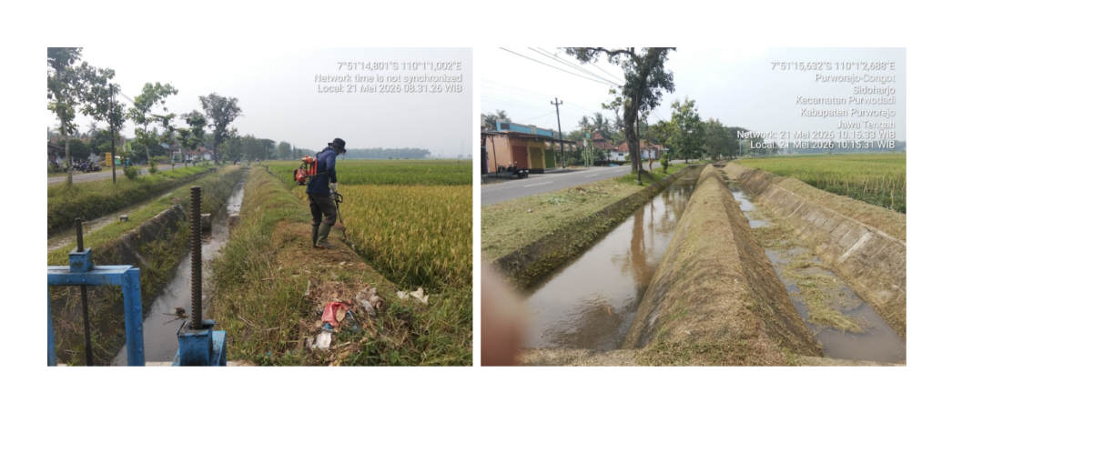 Pemeliharaan Rutin Saluran Irigasi Sekunder Wonosari