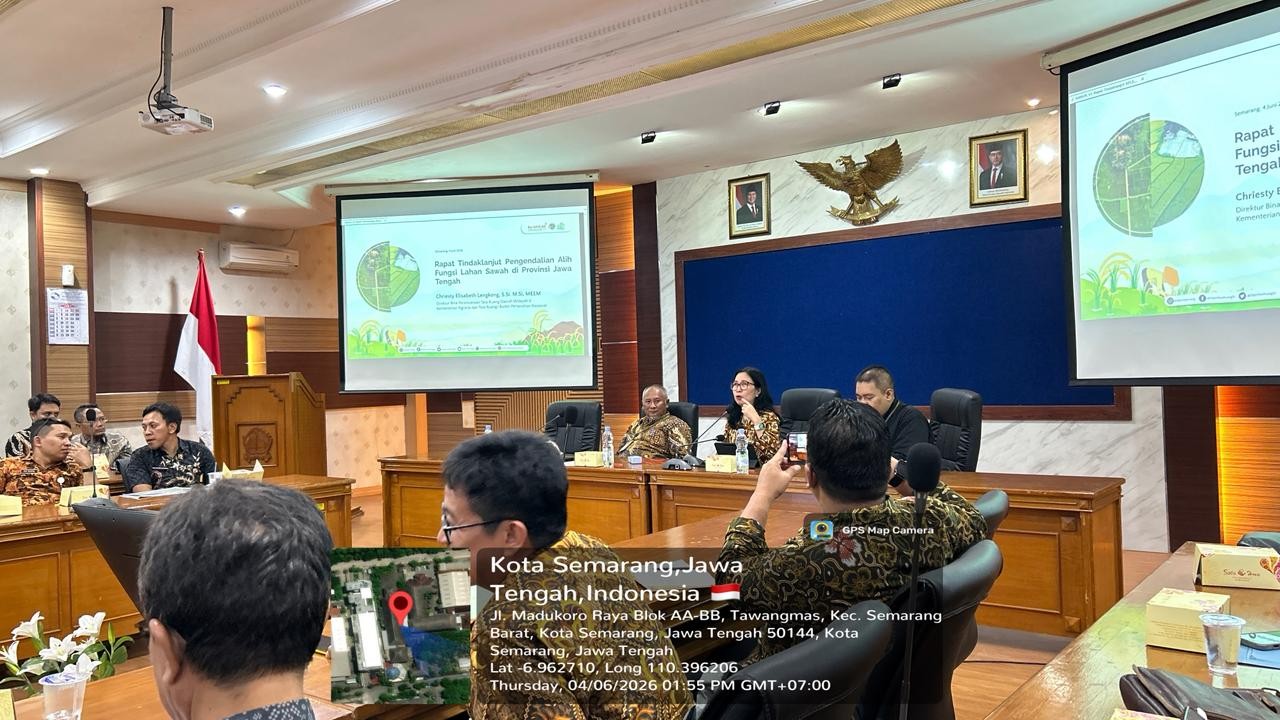 Tindak Lanjut Rapat Pengendalian Alih Fungsi Lahan Pertanian  Antara Menteri ATR/BPN, Gubernur Jawa Tengah, dan  Bupati/Walikota se-Jawa Tengah