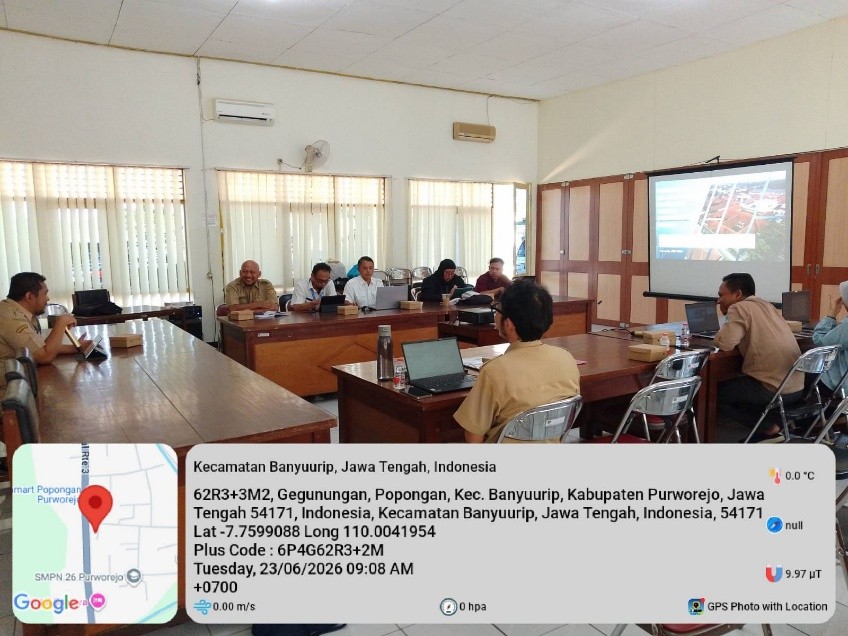 Konsultasi ke-1 Permohonan SLF Gedung Rawat Inap Aster, Bougenvile, dan Puntadewa  RSUD dr. Tjitrowardojo Kabupaten Purworejo