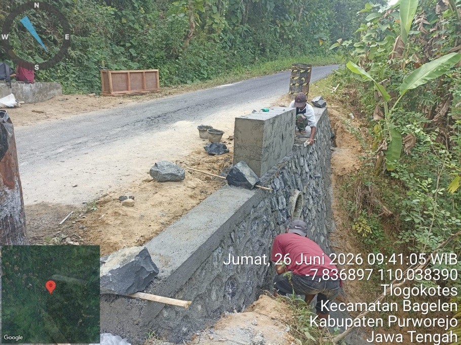 DPUPR Purworejo Tangani Longsor Bahu Jalan di Ruas Tlogokotes–Batas DIY